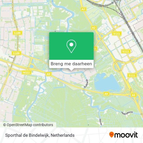 Sporthal de Bindelwijk kaart