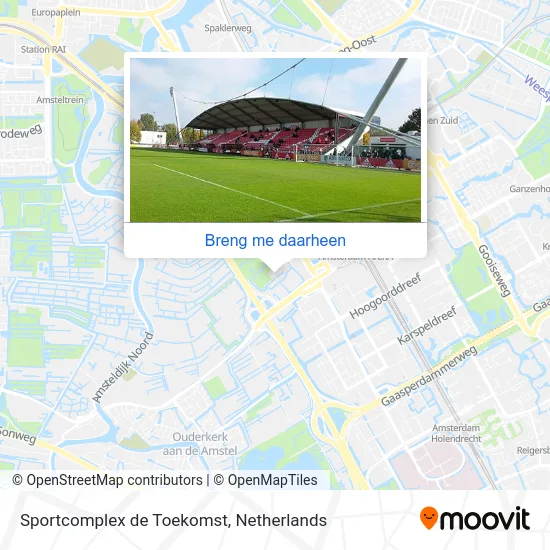 Sportcomplex de Toekomst kaart