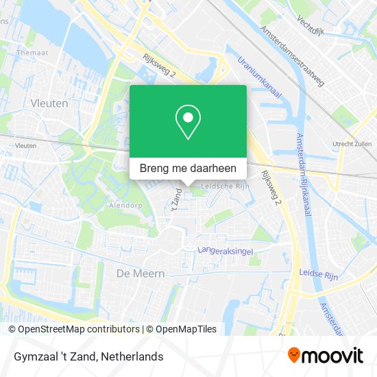 Gymzaal 't Zand kaart