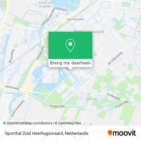 Sporthal Zuid Heerhugowaard kaart