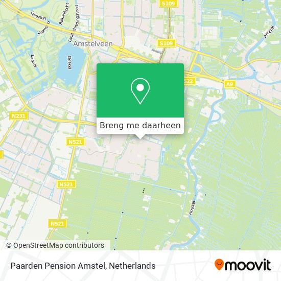 Paarden Pension Amstel kaart