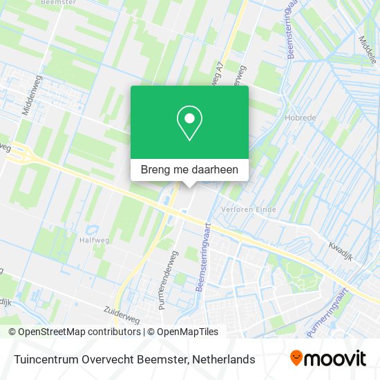 Tuincentrum Overvecht Beemster kaart