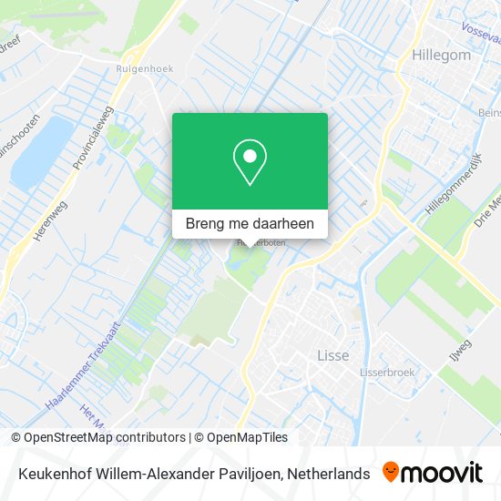 Keukenhof Willem-Alexander Paviljoen kaart