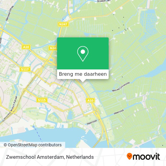 Zwemschool Amsterdam kaart