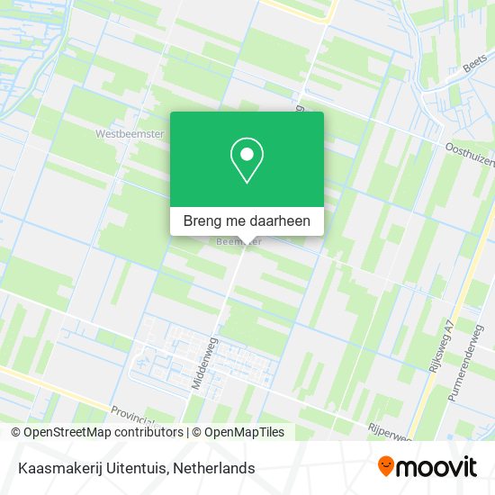 Kaasmakerij Uitentuis kaart