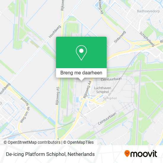 De-icing Platform Schiphol kaart