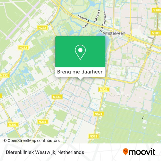 Dierenkliniek Westwijk kaart