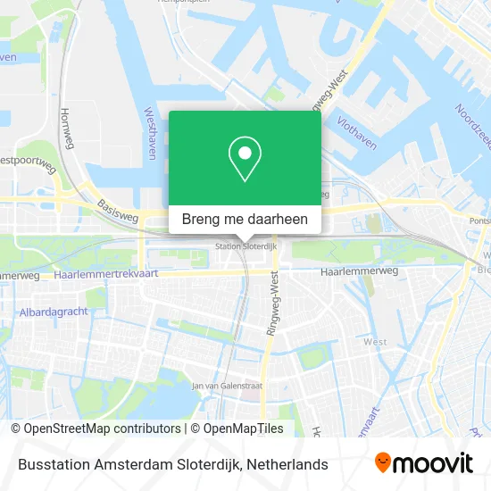Busstation Amsterdam Sloterdijk kaart