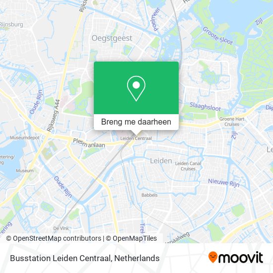 Busstation Leiden Centraal kaart