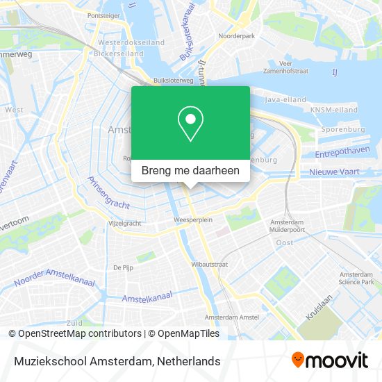 Muziekschool Amsterdam kaart