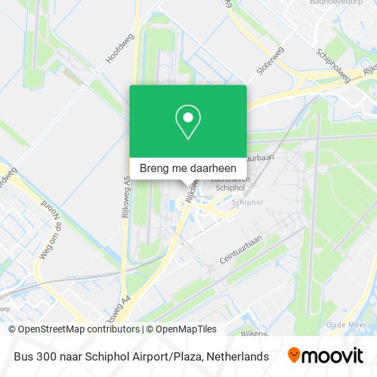 Bus 300 naar Schiphol Airport / Plaza kaart
