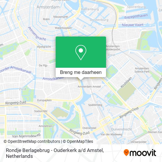 Rondje Berlagebrug - Ouderkerk a / d Amstel kaart