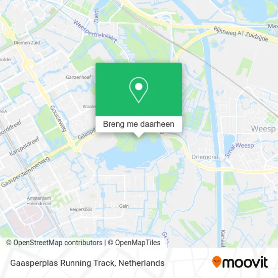 Gaasperplas Running Track kaart