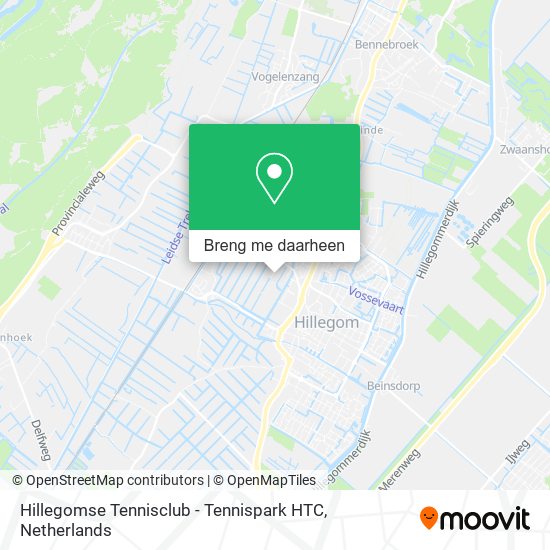 Hillegomse Tennisclub - Tennispark HTC kaart