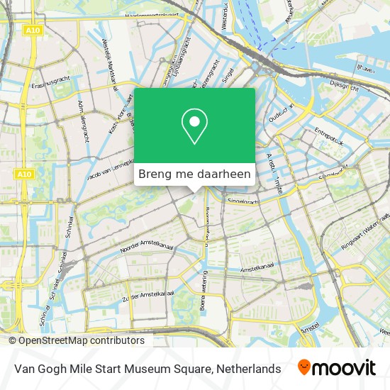 Van Gogh Mile Start Museum Square kaart