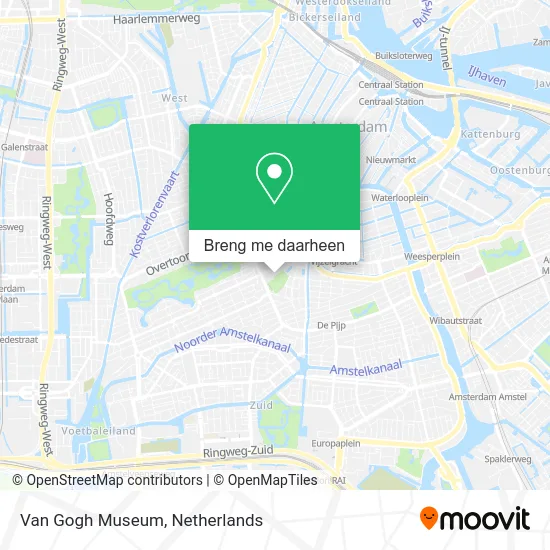 Van Gogh Museum kaart