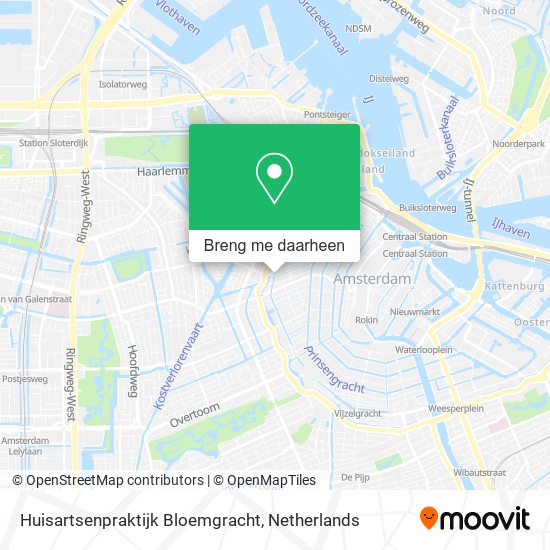 Huisartsenpraktijk Bloemgracht kaart