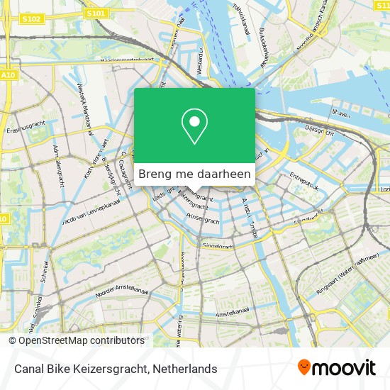 Canal Bike Keizersgracht kaart