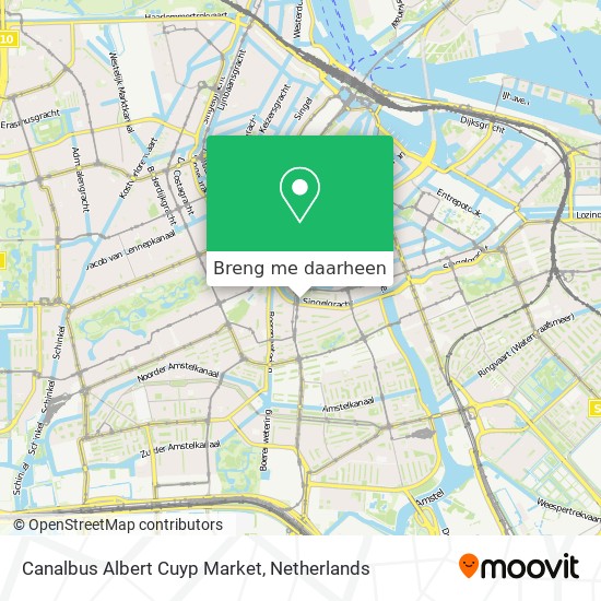 Canalbus Albert Cuyp Market kaart