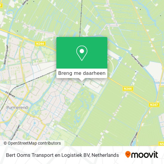 Bert Ooms Transport en Logistiek BV kaart