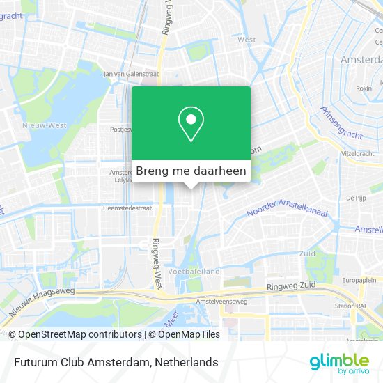 Futurum Club Amsterdam kaart