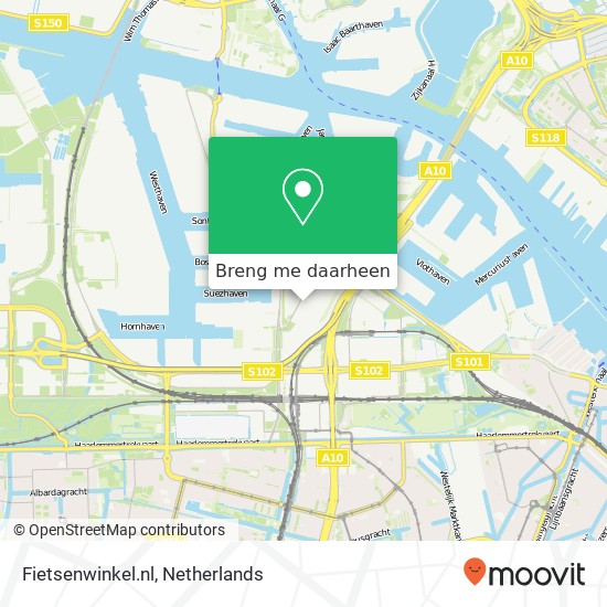 Fietsenwinkel.nl kaart