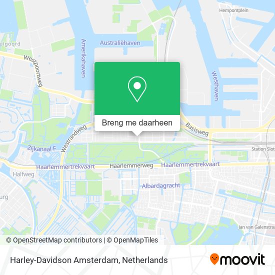Harley-Davidson Amsterdam kaart