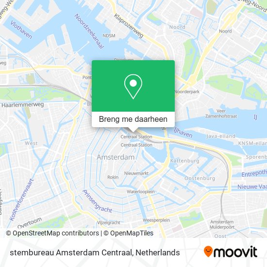 stembureau Amsterdam Centraal kaart