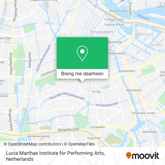 Lucia Marthas Institute for Performing Arts kaart