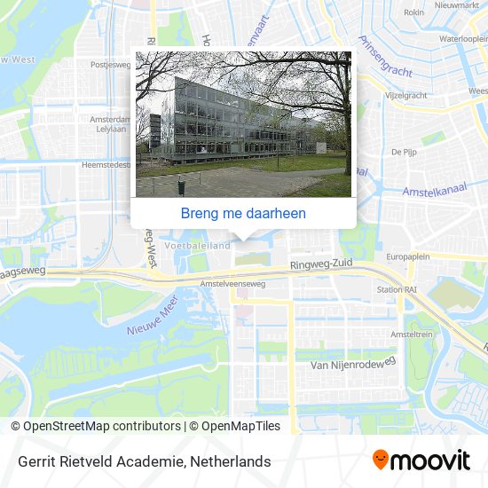 Gerrit Rietveld Academie kaart