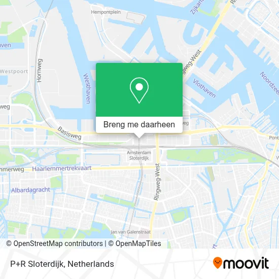 P+R Sloterdijk kaart