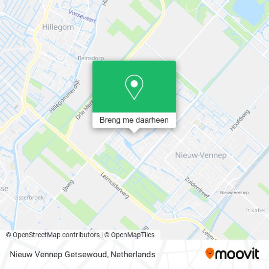 Nieuw Vennep Getsewoud kaart