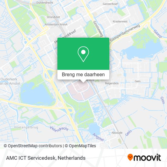 AMC ICT Servicedesk kaart