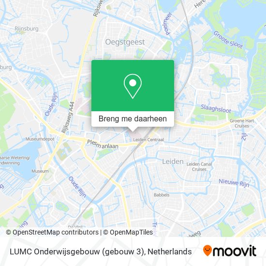 LUMC Onderwijsgebouw (gebouw 3) kaart