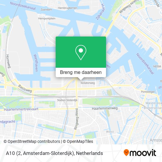 A10 (2, Amsterdam-Sloterdijk) kaart