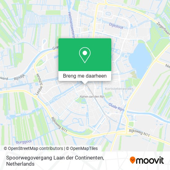 Spoorwegovergang Laan der Continenten kaart