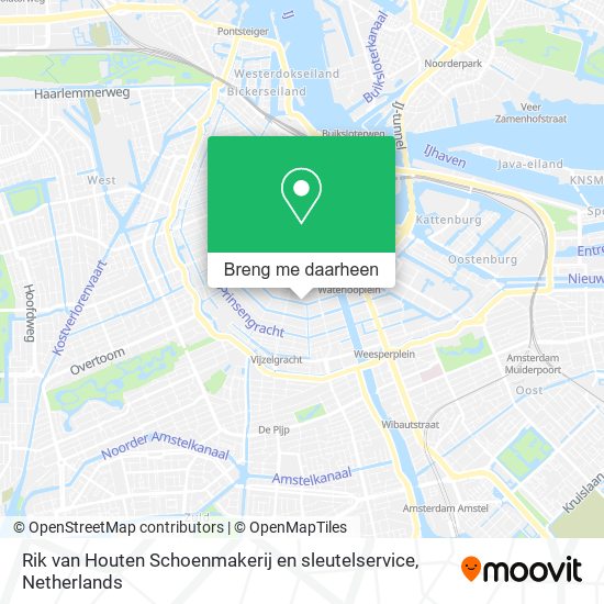 Rik van Houten Schoenmakerij en sleutelservice kaart