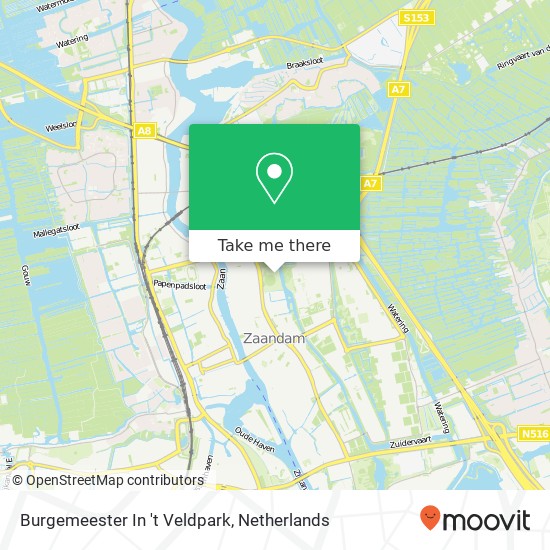 Burgemeester In 't Veldpark kaart