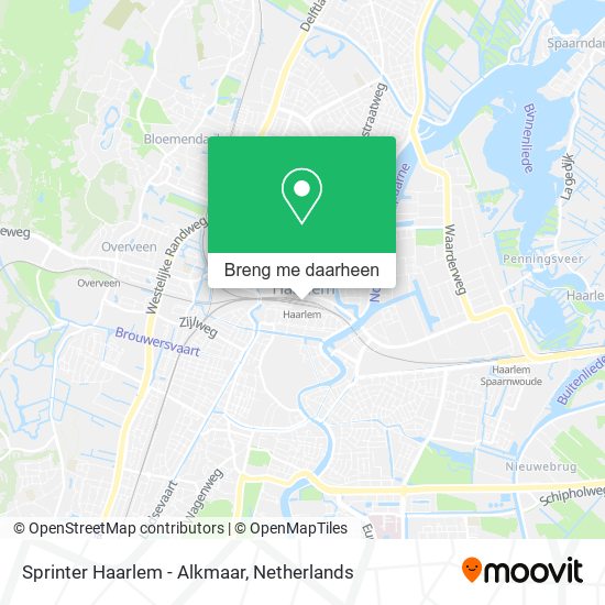 Sprinter Haarlem - Alkmaar kaart