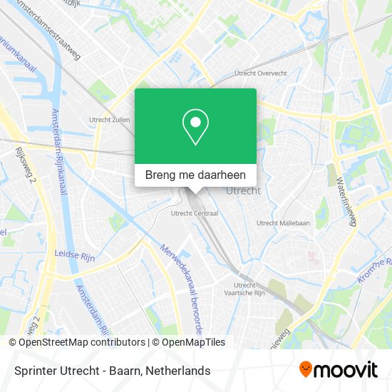 Sprinter Utrecht - Baarn kaart