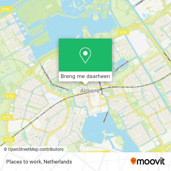 Places to work kaart