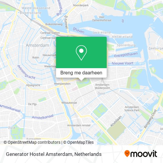 Generator Hostel Amsterdam kaart