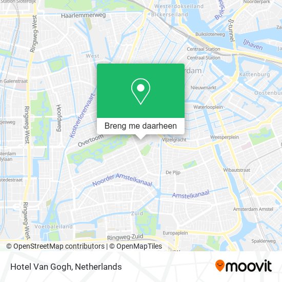 Hotel Van Gogh kaart