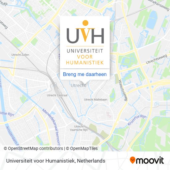 Universiteit voor Humanistiek kaart