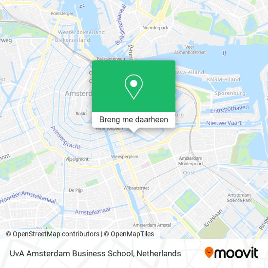 UvA Amsterdam Business School kaart