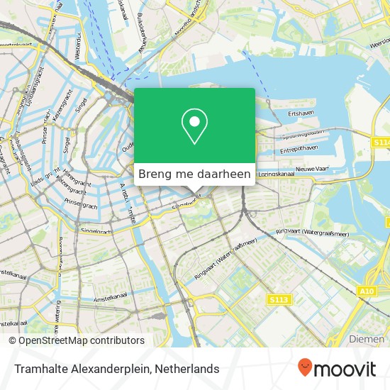 Tramhalte Alexanderplein kaart
