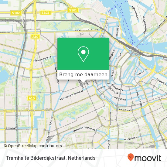 Tramhalte Bilderdijkstraat kaart