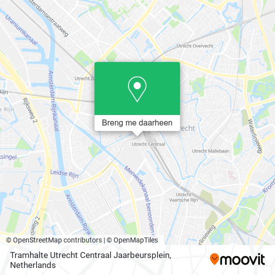 Tramhalte Utrecht Centraal Jaarbeursplein kaart