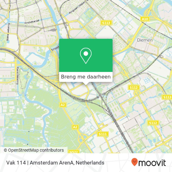 Vak 114 | Amsterdam ArenA kaart