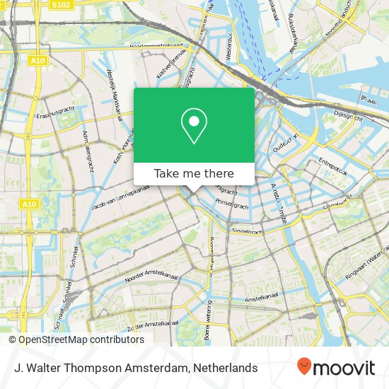 J. Walter Thompson Amsterdam kaart